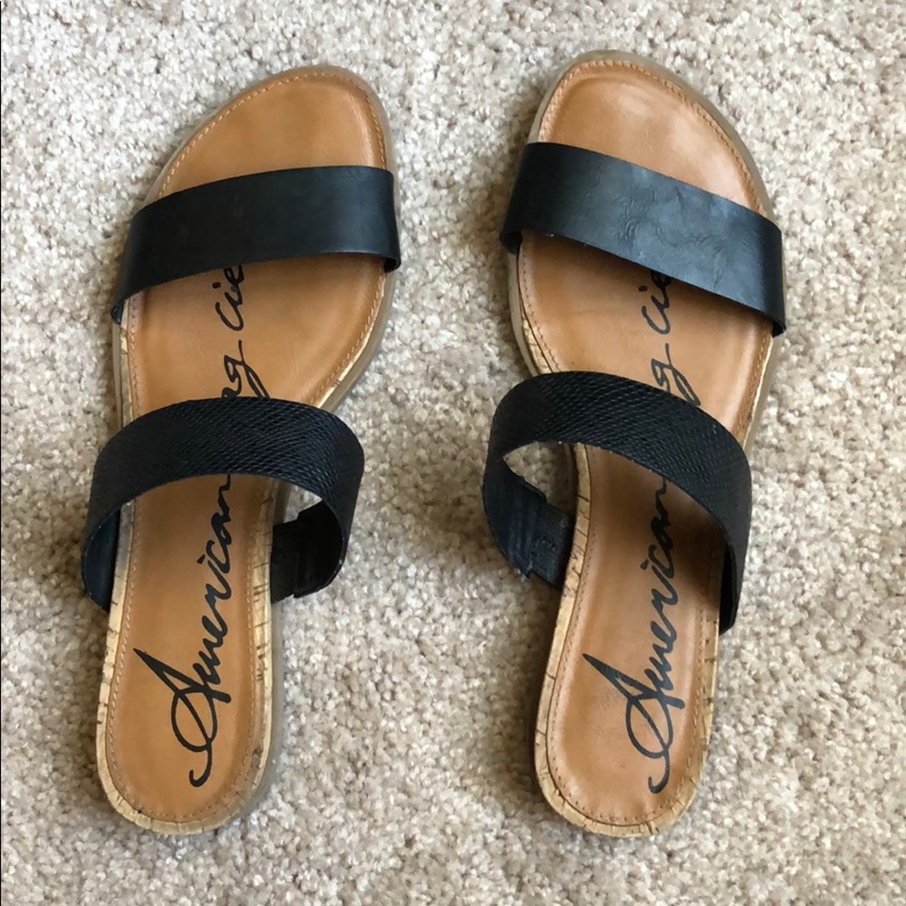 American Rag black slide sandals